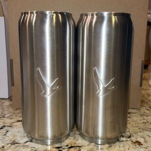 New with box set of 2 Grey Goose Vodka Stainless Steel tumblers